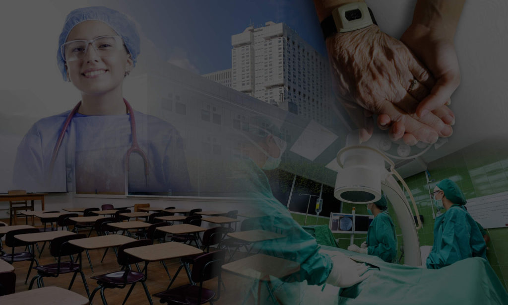 Nurse, building, hands, school, procedure room